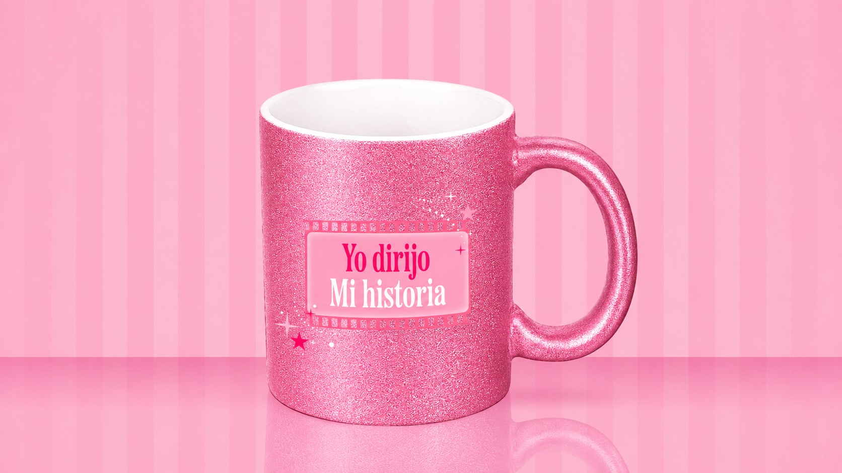 Taza Pink Glitter